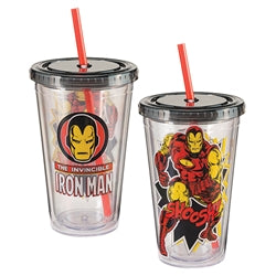Marvel Iron Man Acrylic Travel Cup 18 oz.