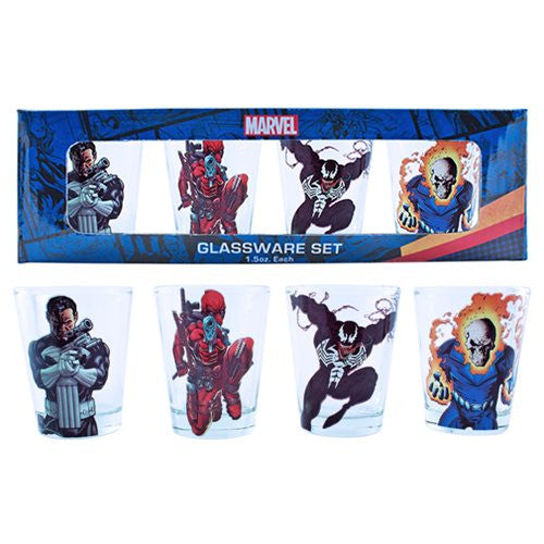 Marvel Villains- Mini Glass 4 Pack