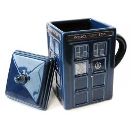 Doctor Who Tardis Figure Mug with Removable Lid